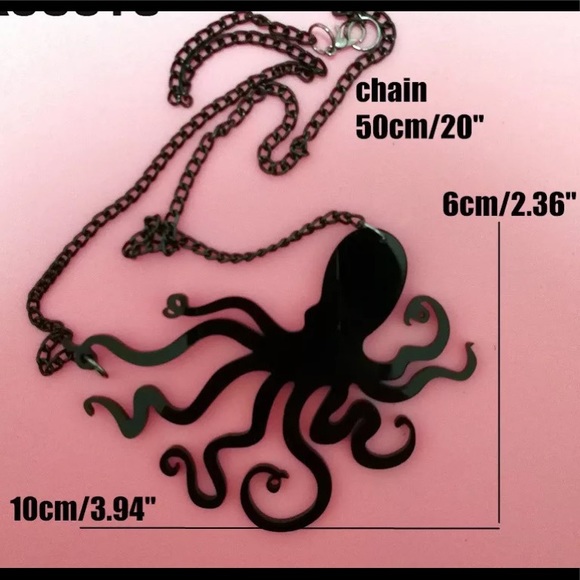 Octopus statement necklace & earrings set - Picture 4 of 4